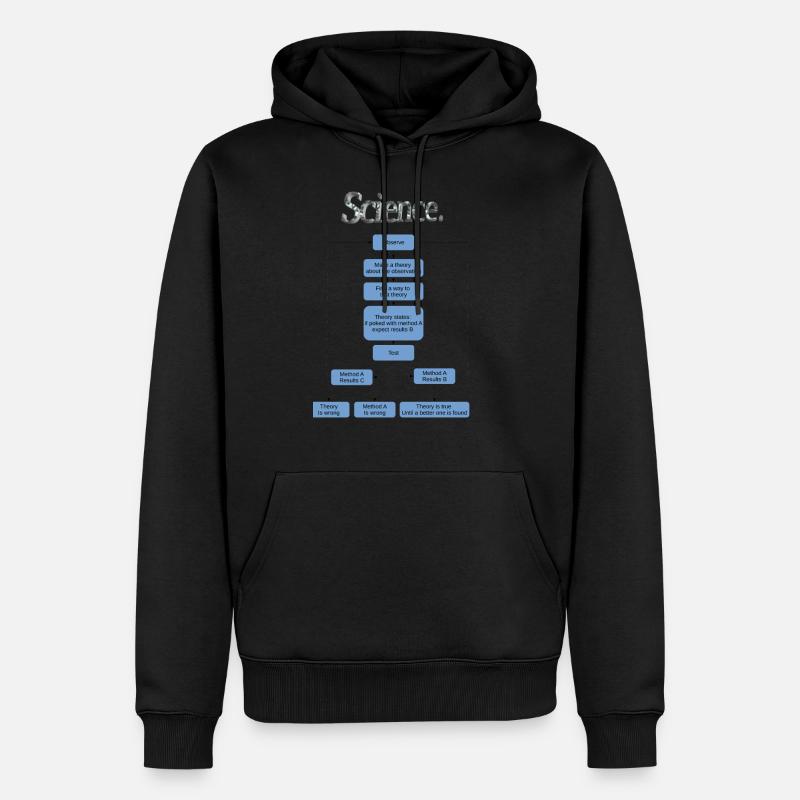 Organigramme scientifique - Sweat à capuche Premium bio Homme - noir