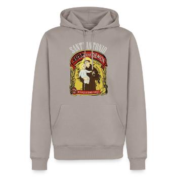 Sant'Antonio - Männer Premium Bio Hoodie - Taupe - Vorne - Nico (187cm)