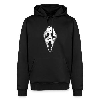 Faucheur cri Scream - Sweat à capuche Premium bio Homme - noir - Devant - Nico (187cm)