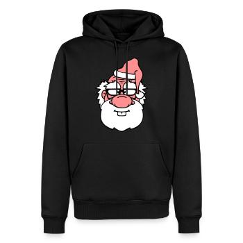 weihnachten weihnachtsmann muetze nikolaus santa c - Männer Premium Bio Hoodie - Schwarz - Vorne - Nico (187cm)
