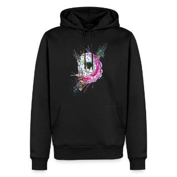 Donut - Männer Premium Bio Hoodie - Schwarz - Vorne - Nico (187cm)