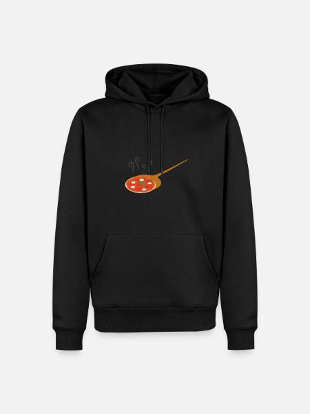 hot pizza - Men’s Premium Organic Hoodie - black