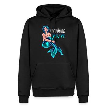 Sirène mère Mermaid maman cadeau - Sweat à capuche Premium bio Homme - noir - Devant - Nico (187cm)