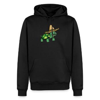 Schildkröte - Männer Premium Bio Hoodie - Schwarz - Vorne - Nico (187cm)
