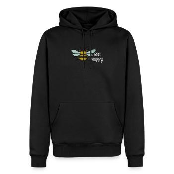 Bee Happy Biene Insekt Imker Binchen Honig Flügel - Männer Premium Bio Hoodie - Schwarz - Vorne - Nico (187cm)