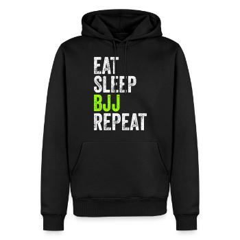 BJJ Brasilianischer Jiu Jitsu Kampfsport Geschenk - Männer Premium Bio Hoodie - Schwarz - Vorne - Nico (187cm)