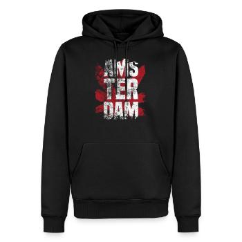 Amsterdam Holland Niederlande Marihuana Geschenk - Männer Premium Bio Hoodie - Schwarz - Vorne - Nico (187cm)