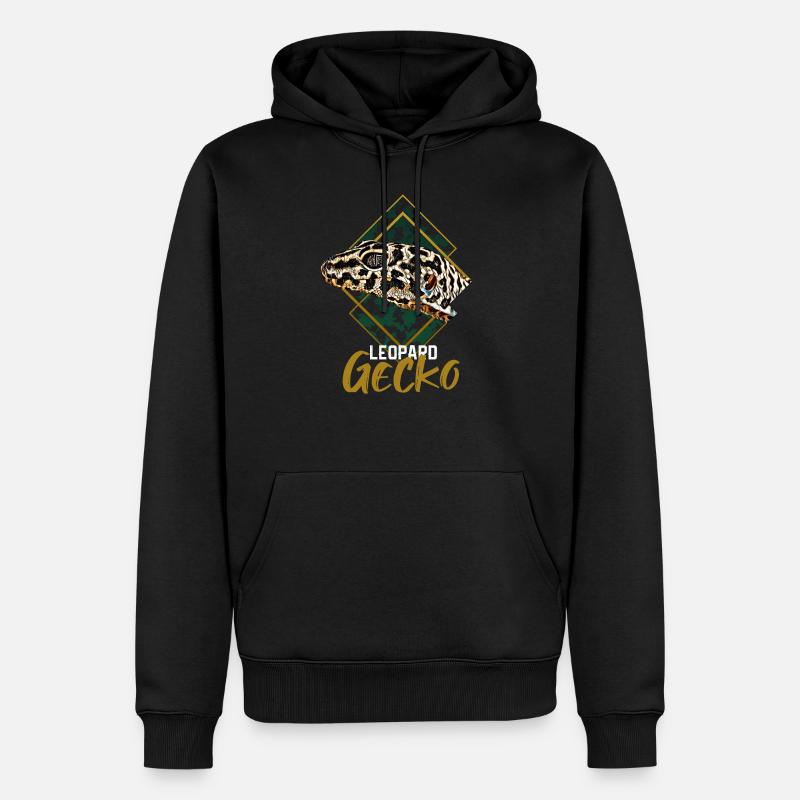 Leopard Gecko - Männer Premium Bio Hoodie - Schwarz