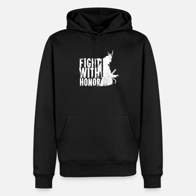 samouraï - Sweat à capuche Premium bio Homme - noir