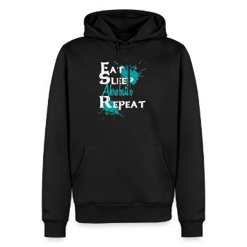 acrobatie - Sweat à capuche Premium bio Homme - noir - Devant - Nico (187cm)