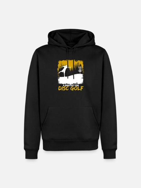 Disc Golf - Männer Premium Bio Hoodie - Schwarz