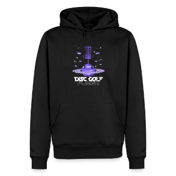 Disc Golf Planet Stern Geschenk - Männer Premium Bio Hoodie - Schwarz - Vorne - Nico (187cm)