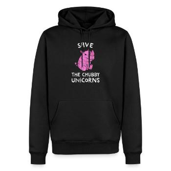 Rhino Licorne Rhino épais Chubby Chubby Cadeau - Sweat à capuche Premium bio Homme - noir - Devant - Nico (187cm)
