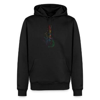 Gitarre Musiker Geschenkidee für Gitarristen - Männer Premium Bio Hoodie - Schwarz - Vorne - Nico (187cm)
