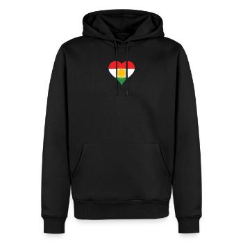 Kurdistan Liebe - Männer Premium Bio Hoodie - Schwarz - Vorne - Nico (187cm)