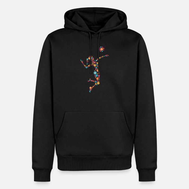 Volleyball Frau oder Mädchen - Männer Premium Bio Hoodie - Schwarz