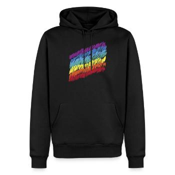 Liebe für alle! Die Welt ist bunt! Geschenk Pride - Männer Premium Bio Hoodie - Schwarz - Vorne - Nico (187cm)