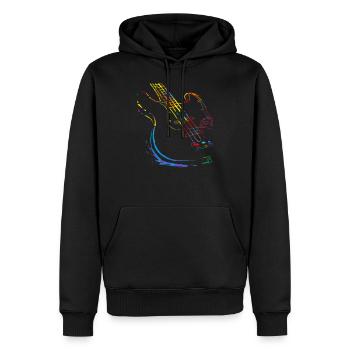 Gitarre Musiker Geschenkidee für Gitarristen - Männer Premium Bio Hoodie - Schwarz - Vorne - Nico (187cm)