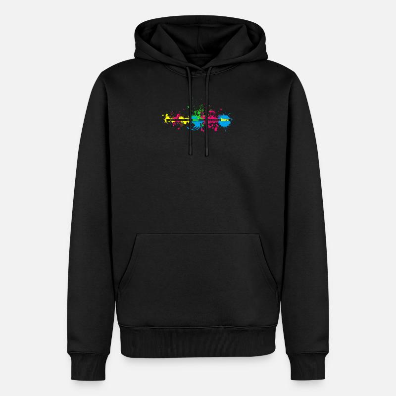 Flöte Querflöte Musiker Geschenke - Männer Premium Bio Hoodie - Schwarz