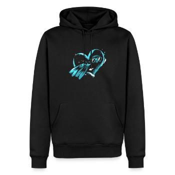 Plongeur plongée équipement de plongée Hobby Cadeau - Sweat à capuche Premium bio Homme - noir - Devant - Nico (187cm)