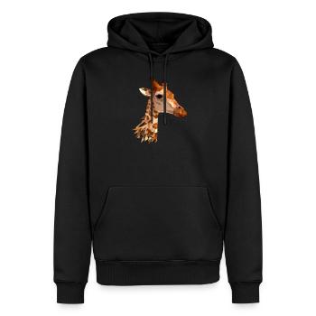 girafe - Sweat à capuche Premium bio Homme - noir - Devant - Nico (187cm)