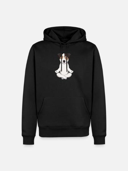 Parson Russell Terrier Meditate - Men’s Premium Organic Hoodie - black