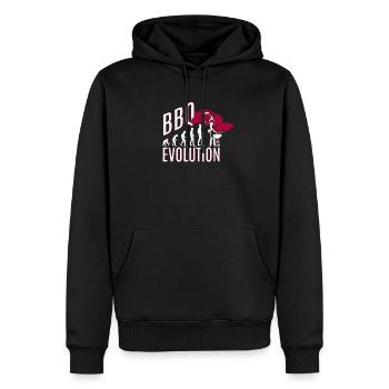 BBQ Evolution - BBQ - Sweat à capuche Premium bio Homme - noir - Devant - Nico (187cm)