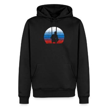 Russia Design Russia USSR Gift - Sweat à capuche Premium bio Homme - noir - Devant - Nico (187cm)