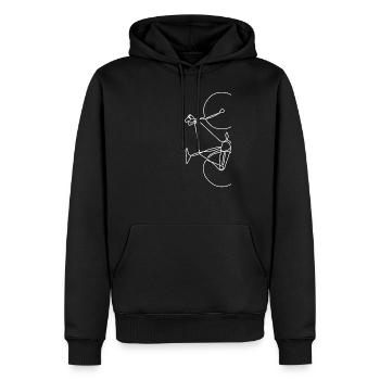 Fahrrad Radfahrer Geschenk - Männer Premium Bio Hoodie - Schwarz - Vorne - Nico (187cm)
