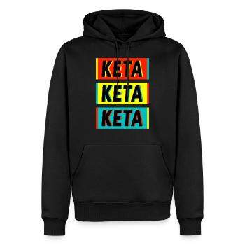 keta - Ketamin - Techno - lustiges Drogen Shirt - Männer Premium Bio Hoodie - Schwarz - Vorne - Nico (187cm)