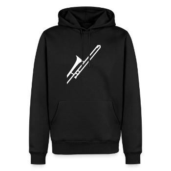 Cadeau de musicien de jazz trombone trombone - Sweat à capuche Premium bio Homme - noir - Devant - Nico (187cm)