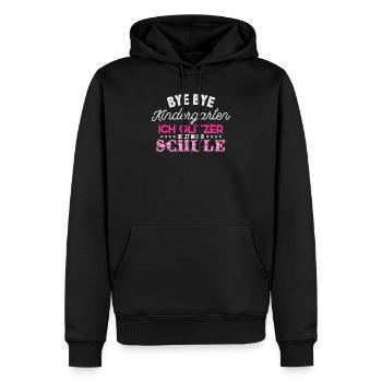 Tschüss Kindergarten Schule Einschulung Geschenk - Männer Premium Bio Hoodie - Schwarz - Vorne - Nico (187cm)