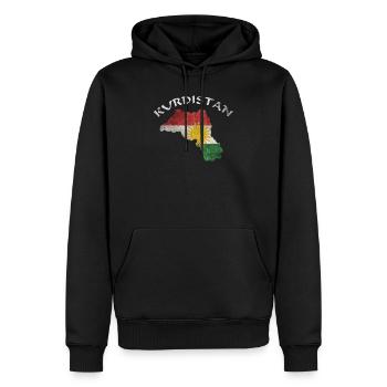 Cadeau kurde drapeau kurde - Sweat à capuche Premium bio Homme - noir - Devant - Nico (187cm)