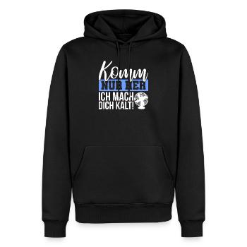 Lustiges Sommer Hitze Ventilator Geschenk - Männer Premium Bio Hoodie - Schwarz - Vorne - Nico (187cm)