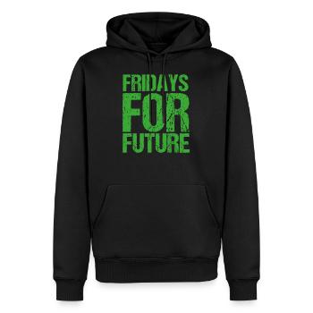 Fridays For Future - Männer Premium Bio Hoodie - Schwarz - Vorne - Nico (187cm)