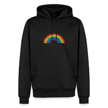 LGBTQ Regenbogen - Männer Premium Bio Hoodie - Schwarz - Vorne - Nico (187cm)