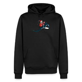 Christmas Manta Ray Xmas Diving Gift Idea - Men’s Premium Organic Hoodie - black - Front - Nico (187cm)