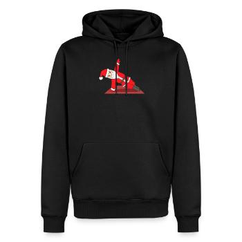 Weihnachten Yoga Meditation Xmas Geschenkidee - Männer Premium Bio Hoodie - Schwarz - Vorne - Nico (187cm)