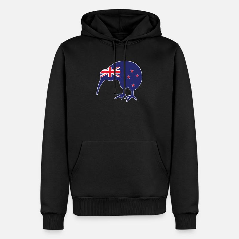 Neuseeland - Männer Premium Bio Hoodie - Schwarz
