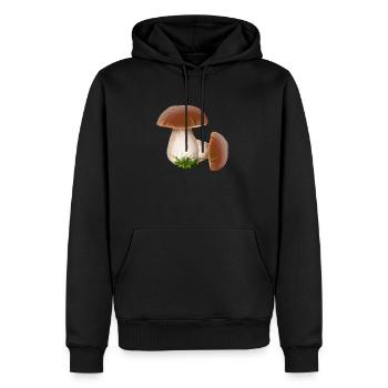 Steinpilze Pilze sammeln Pilzsammler Pilz - Männer Premium Bio Hoodie - Schwarz - Vorne - Nico (187cm)