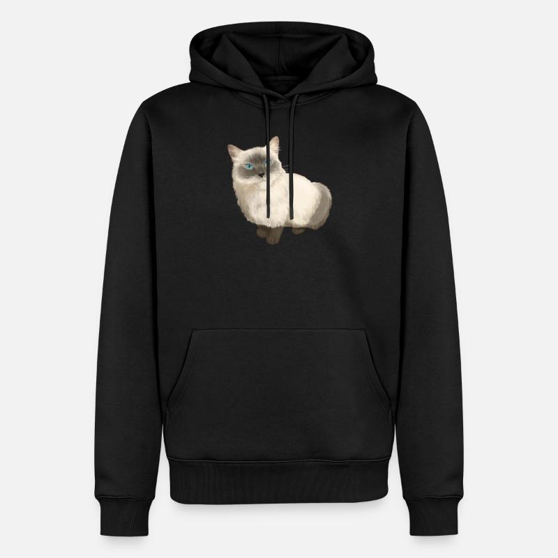 Ragdoll Katze - Männer Premium Bio Hoodie - Schwarz