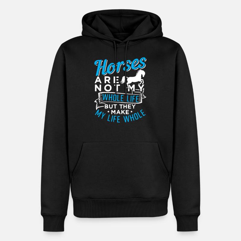 Horse Riding - Sweat à capuche Premium bio Homme - noir
