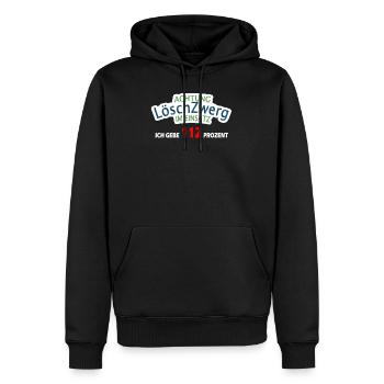 Jugendfeuerwehr Löschzwerg im Einsatz - Männer Premium Bio Hoodie - Schwarz - Vorne - Nico (187cm)
