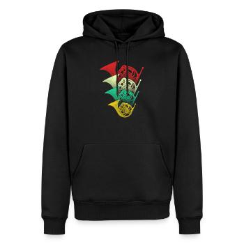 French Horn Orchestre - Sweat à capuche Premium bio Homme - noir - Devant - Nico (187cm)