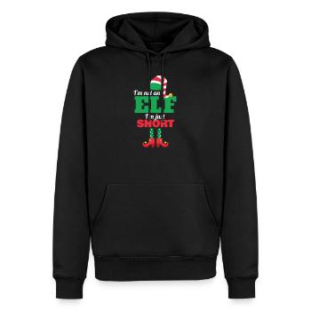 Noël je ne suis pas elfe je suis juste un elfe court - Sweat à capuche Premium bio Homme - noir - Devant - Nico (187cm)
