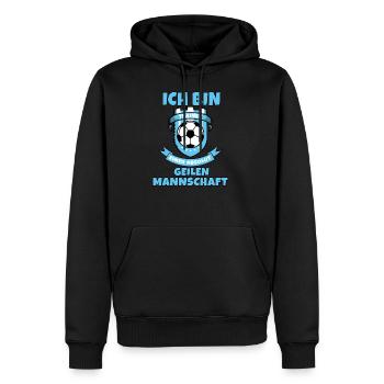 Ich bin Trainer einer geilen Mannschaft | Coach - Männer Premium Bio Hoodie - Schwarz - Vorne - Nico (187cm)