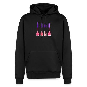 Vernis à ongles ongles manucure ongles design - Sweat à capuche Premium bio Homme - noir - Devant - Nico (187cm)