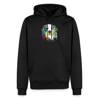 AUSTRALIAN SHEPHERD - Männer Premium Bio Hoodie - Schwarz - Vorne - Nico (187cm)