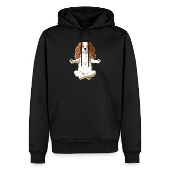 Cavalier King Charles Spaniel - Sweat à capuche Premium bio Homme - noir - Devant - Nico (187cm)