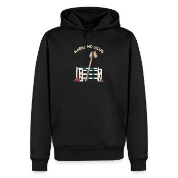 Hobby Horsing Cheval de bataille Équitation Jouets Rétro - Sweat à capuche Premium bio Homme - noir - Devant - Nico (187cm)
